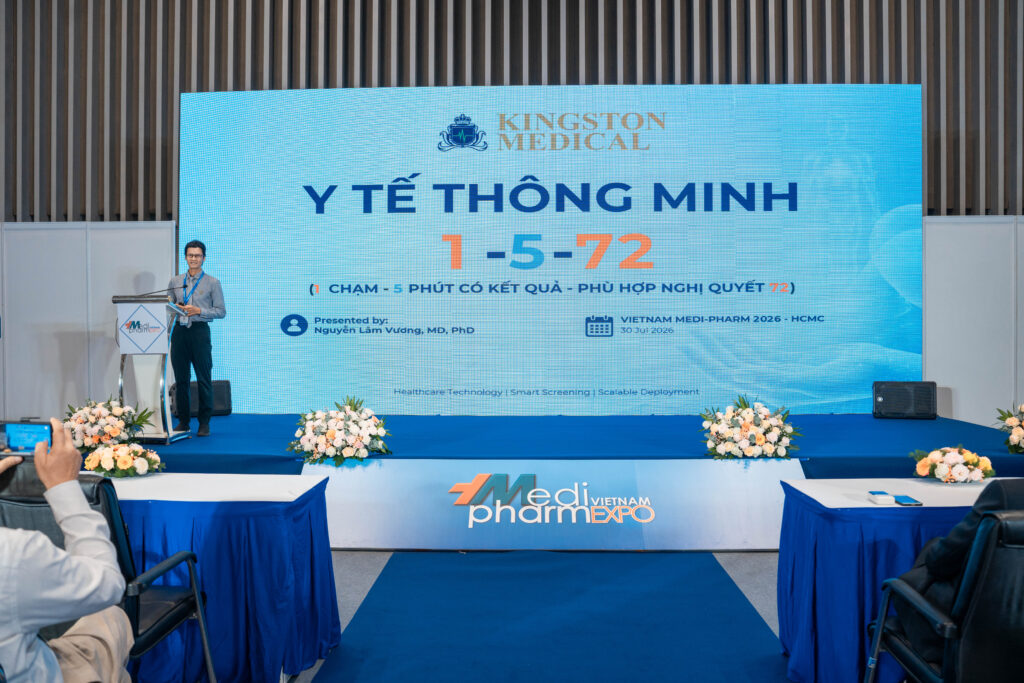 Kingston Healthcare Technologies trình bày mô hình Y tế thông minh 1-5-72 tại Vietnam Medi-Pharm Expo 2026