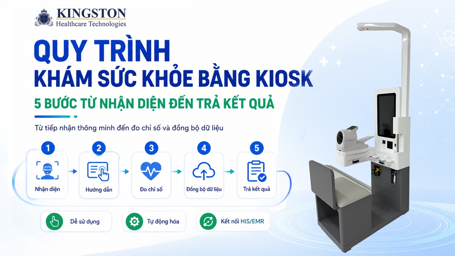 Quy trình khám sức khỏe bằng kiosk tại cơ sở y tế